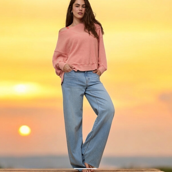 New! AE Oversized waffle sweatshirt Sz XLARGE - Picture 8 of 8